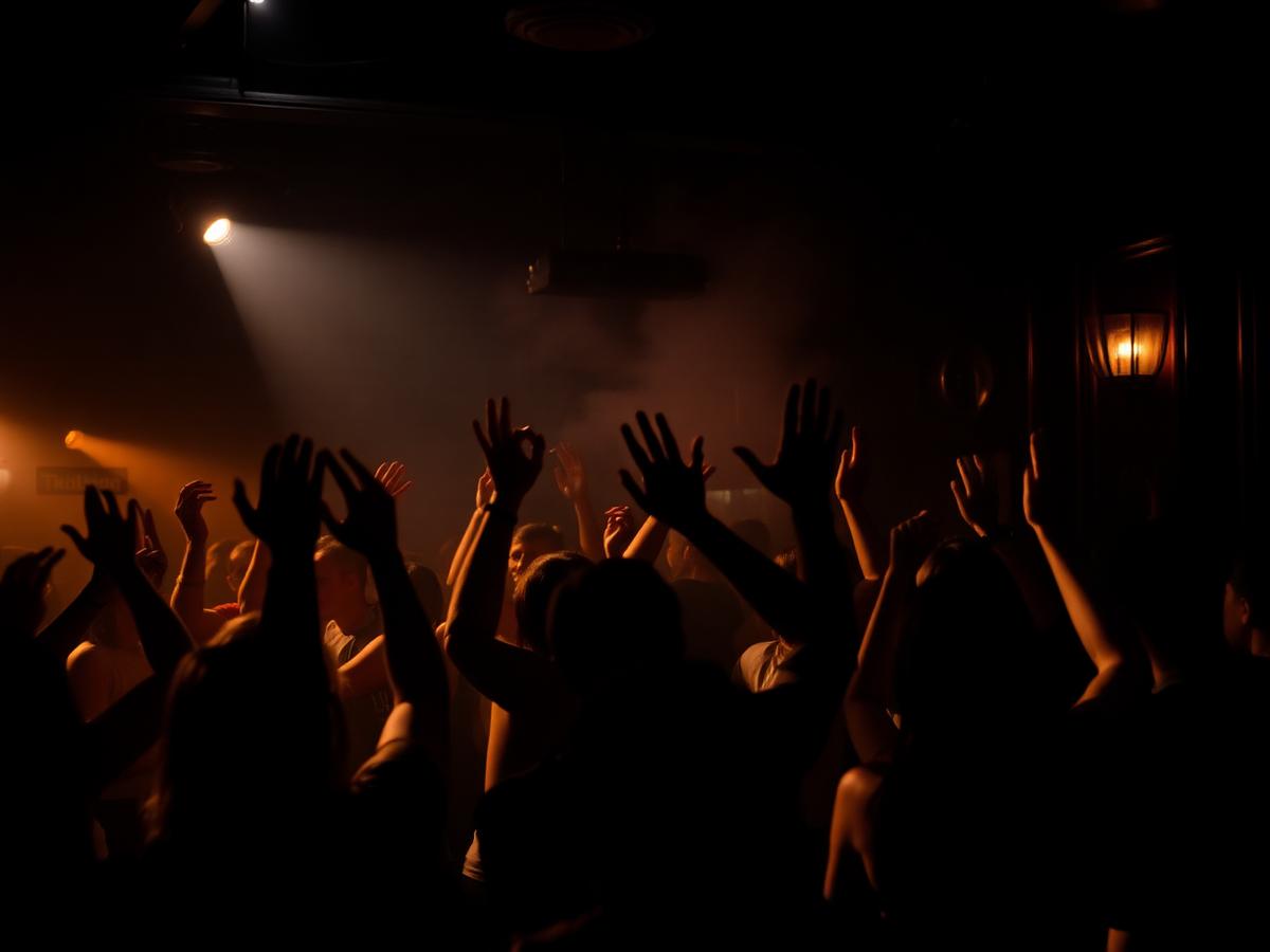 Crowd dancing